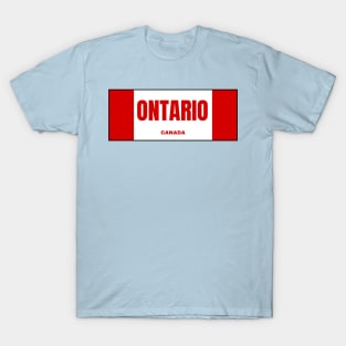 Ontario in Canadian Flag Colors T-Shirt